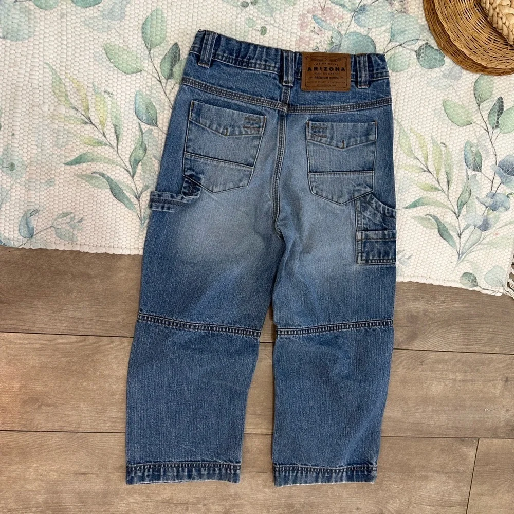 Vintage 90s Boys Carpenter Blue Jeans Arizona Jean Company Size 7